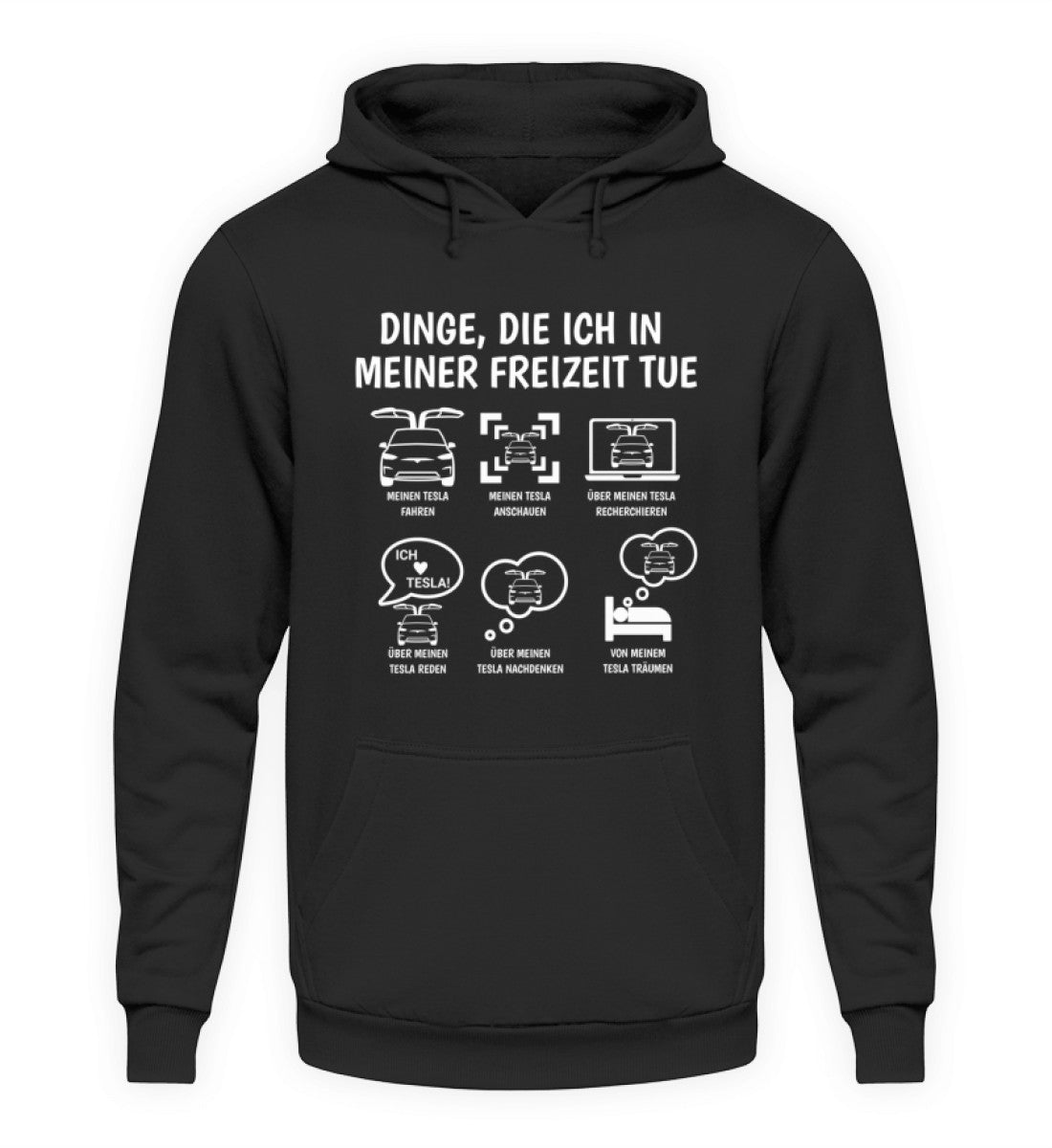 Tesla Fan Premium Unisex Hoodie: Meine Freizeitbeschäftigungen (3/Y/S/X)