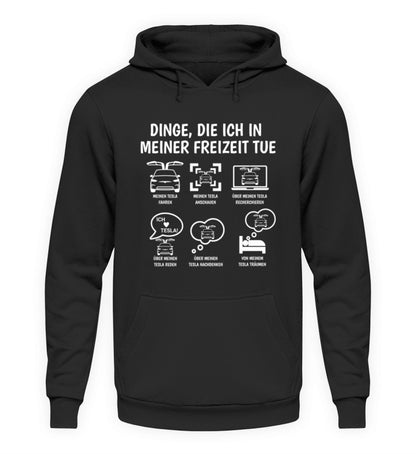 Tesla Fan Premium Unisex Hoodie: Meine Freizeitbeschäftigungen (3/Y/S/X)