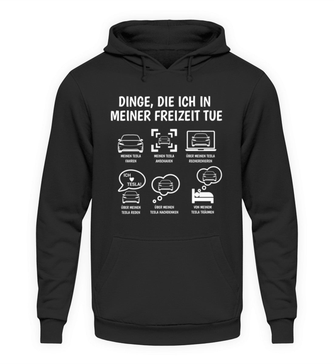 Tesla Fan Premium Unisex Hoodie: Meine Freizeitbeschäftigungen (3/Y/S/X)